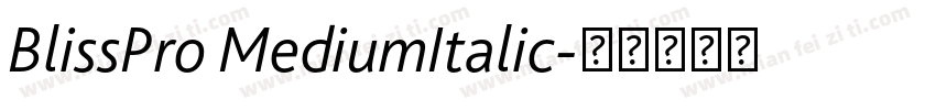 BlissPro MediumItalic字体转换